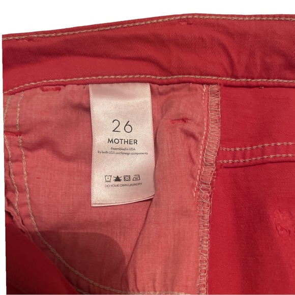 MOTHER HUSTLER ANKLE FRAY BOOTCUT JEAN - MARS RED BNWT - Picture 6 of 6